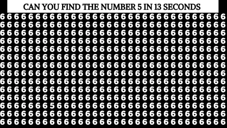 Optical Illusion Eye Test: If you have Hawk Eyes Find the Number 5 in 12 Secs