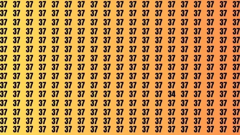 Observation Find it Out: If you have Eagle Eyes Find the number 34 among 37 in 10 Secs