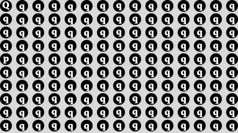Visual Test: If you have Sharp Eyes Find the Letter P among Q in 10 Secs