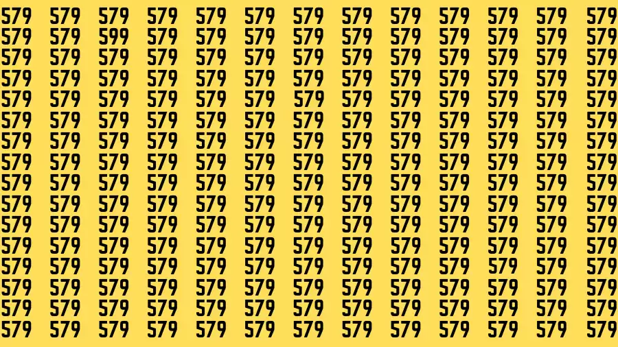 Observation Find it Out: If you have Sharp Eyes Find the number 599 among 579 in 20 Secs