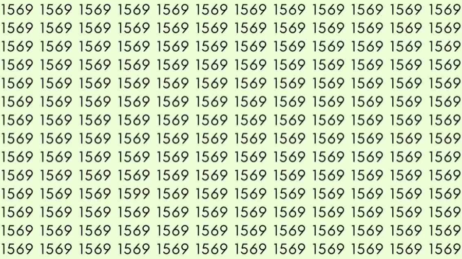Optical Illusion Brain Test: If you have Sharp Eyes Find the number 1599 among 1569 in 7 Seconds?