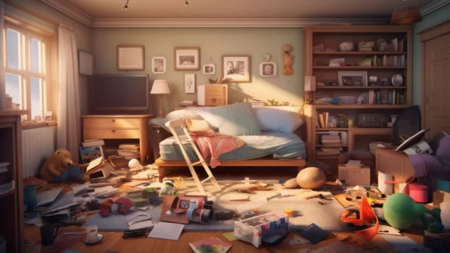 Only 4K Vision Can Spot the hidden Spider In This Messy Room In 8 Seconds!