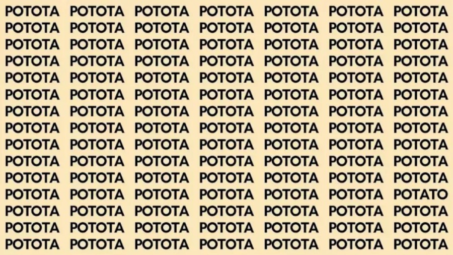 Optical Illusion: If You Have Hawk Eyes Find the Word Potato in 15 Secs