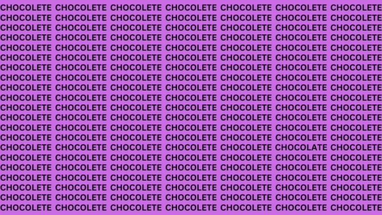 Brain Teaser: If You Have Sharp Eyes Find The Word Chocolate In 20 Secs
