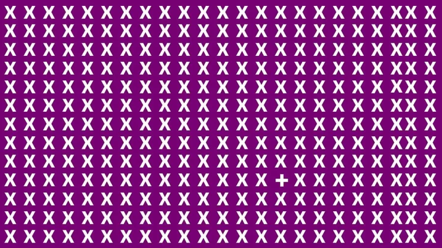 Brain Teaser: Can You Find + Symbol Among the X within 15 secs?