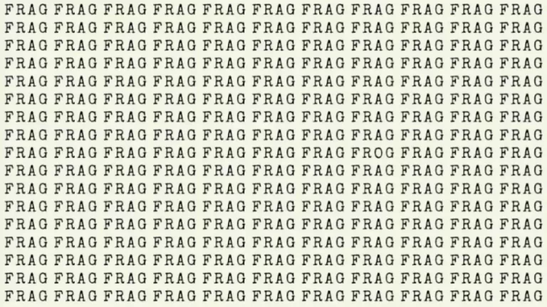 Brain Teaser: If You Have Sharp Eyes Find Word Frog in 20 Secs