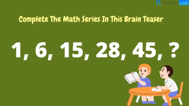 Complete The Math Series In This Brain Teaser