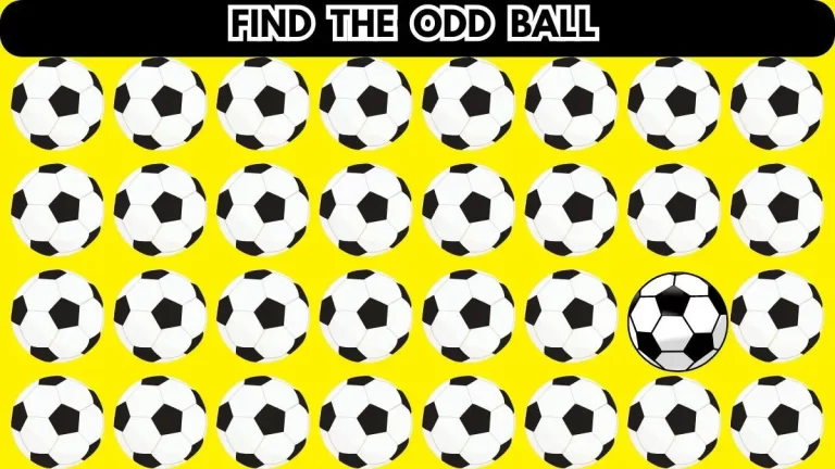 Optical Illusion Challenge: Can You Find the Odd Ball in 10 Seconds