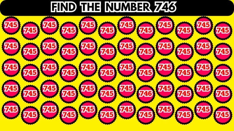 Optical Illusion Challenge: Try to Find The Number 746 in 10 Seconds