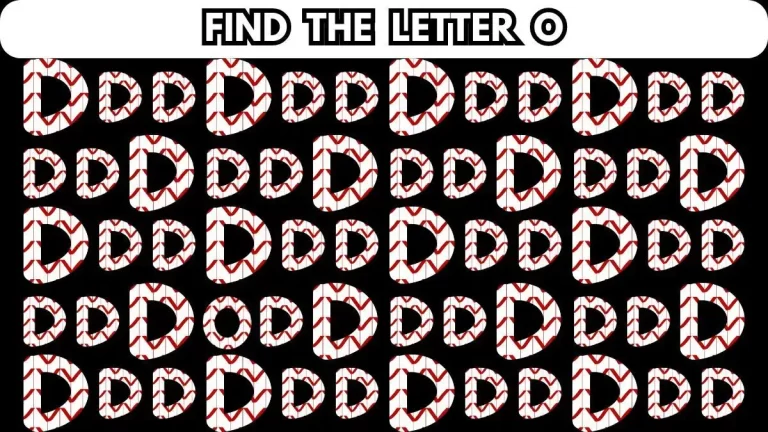 Optical Illusion: Can You Find the Letter O Among D in 10 Seconds?